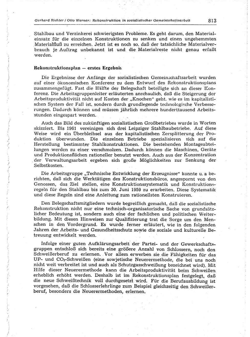 Neuer Weg (NW), Organ des Zentralkomitees (ZK) der SED (Sozialistische Einheitspartei Deutschlands) für Fragen des Parteiaufbaus und des Parteilebens, 14. Jahrgang [Deutsche Demokratische Republik (DDR)] 1959, Seite 813 (NW ZK SED DDR 1959, S. 813)