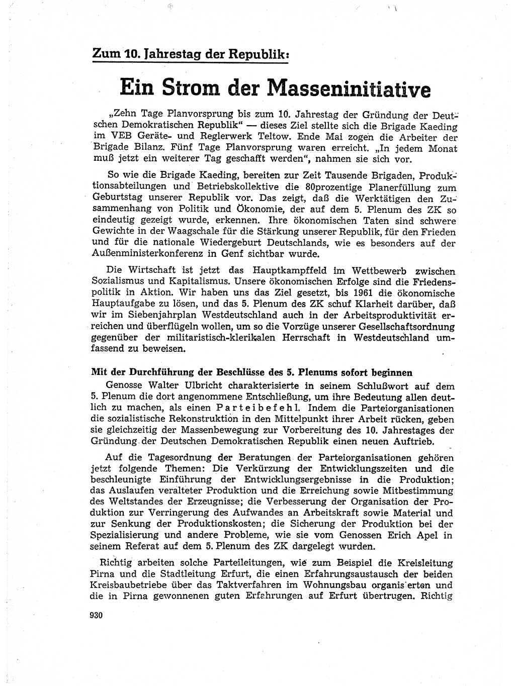 Neuer Weg (NW), Organ des Zentralkomitees (ZK) der SED (Sozialistische Einheitspartei Deutschlands) für Fragen des Parteiaufbaus und des Parteilebens, 14. Jahrgang [Deutsche Demokratische Republik (DDR)] 1959, Seite 930 (NW ZK SED DDR 1959, S. 930)