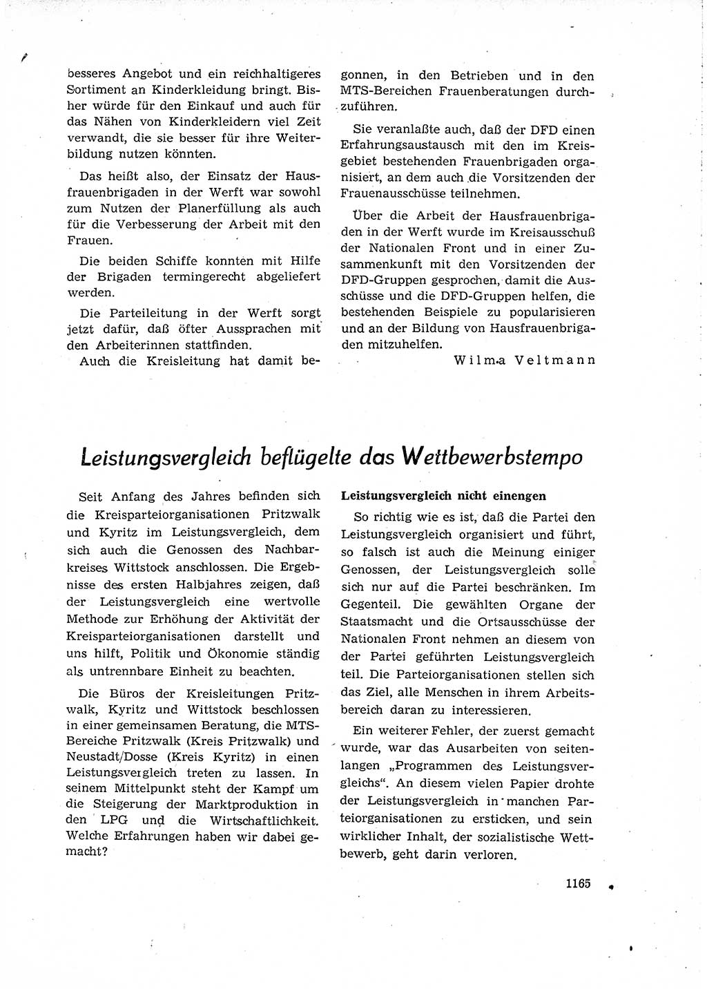 Neuer Weg (NW), Organ des Zentralkomitees (ZK) der SED (Sozialistische Einheitspartei Deutschlands) für Fragen des Parteiaufbaus und des Parteilebens, 14. Jahrgang [Deutsche Demokratische Republik (DDR)] 1959, Seite 1165 (NW ZK SED DDR 1959, S. 1165)