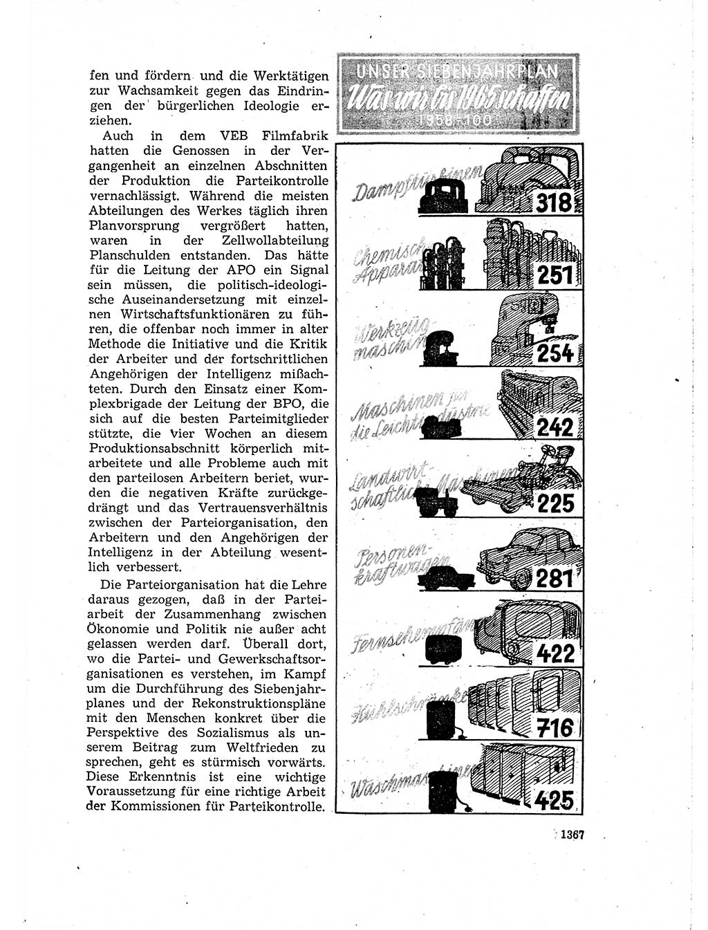 Neuer Weg (NW), Organ des Zentralkomitees (ZK) der SED (Sozialistische Einheitspartei Deutschlands) für Fragen des Parteiaufbaus und des Parteilebens, 14. Jahrgang [Deutsche Demokratische Republik (DDR)] 1959, Seite 1367 (NW ZK SED DDR 1959, S. 1367)