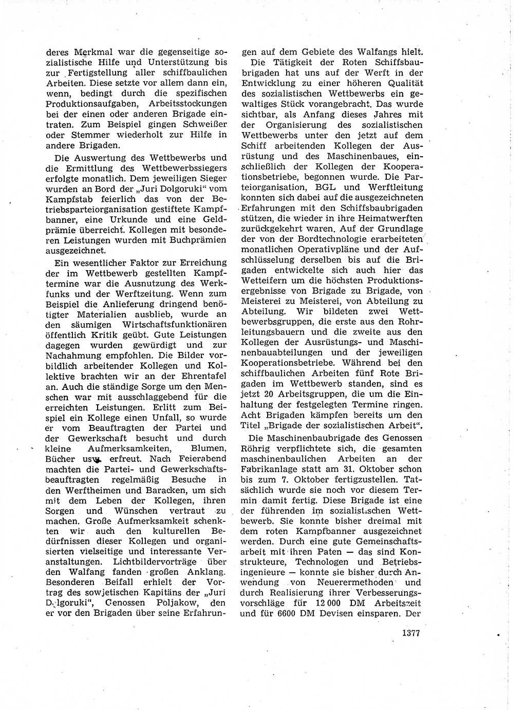 Neuer Weg (NW), Organ des Zentralkomitees (ZK) der SED (Sozialistische Einheitspartei Deutschlands) für Fragen des Parteiaufbaus und des Parteilebens, 14. Jahrgang [Deutsche Demokratische Republik (DDR)] 1959, Seite 1377 (NW ZK SED DDR 1959, S. 1377)