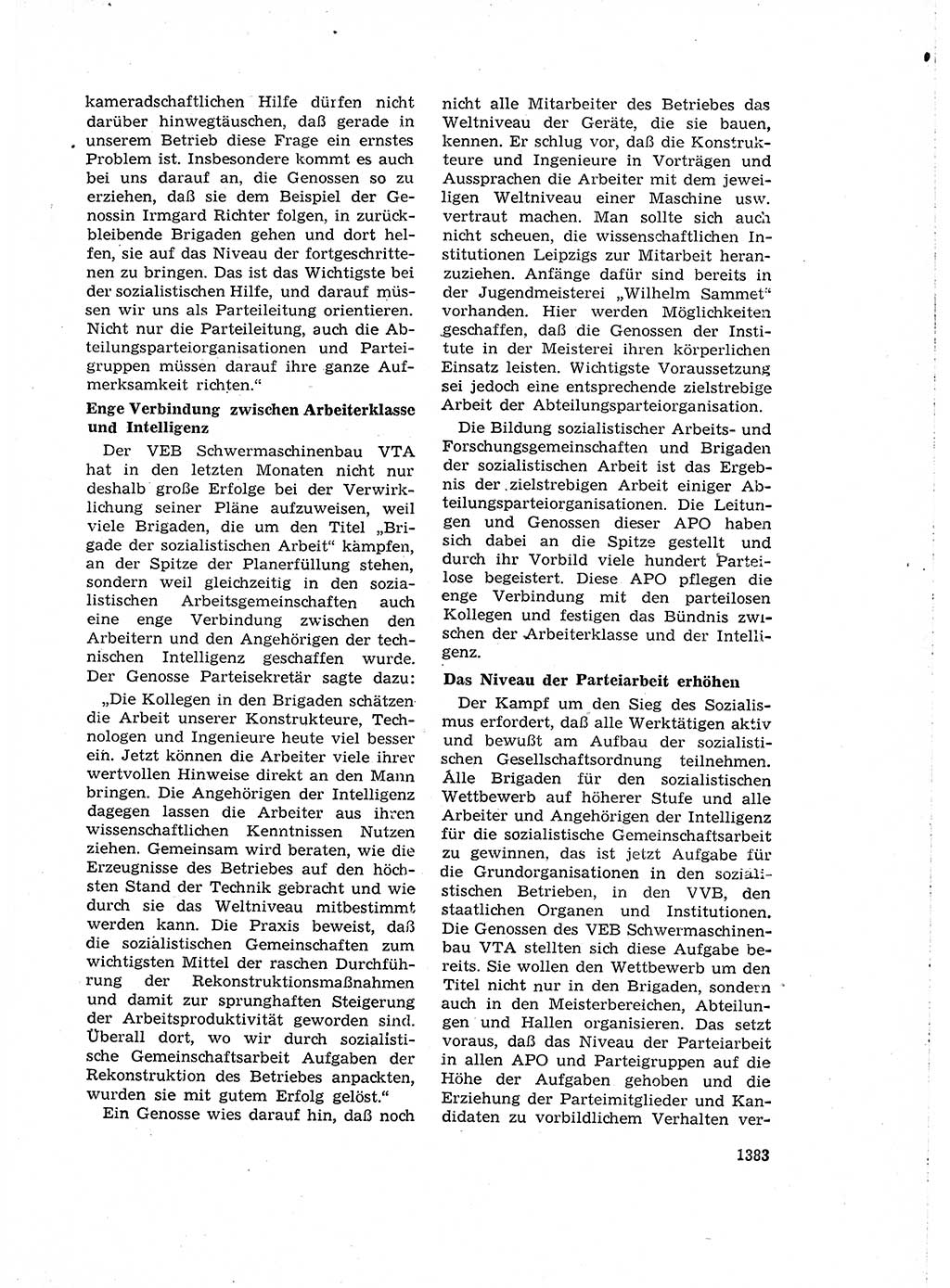 Neuer Weg (NW), Organ des Zentralkomitees (ZK) der SED (Sozialistische Einheitspartei Deutschlands) für Fragen des Parteiaufbaus und des Parteilebens, 14. Jahrgang [Deutsche Demokratische Republik (DDR)] 1959, Seite 1383 (NW ZK SED DDR 1959, S. 1383)