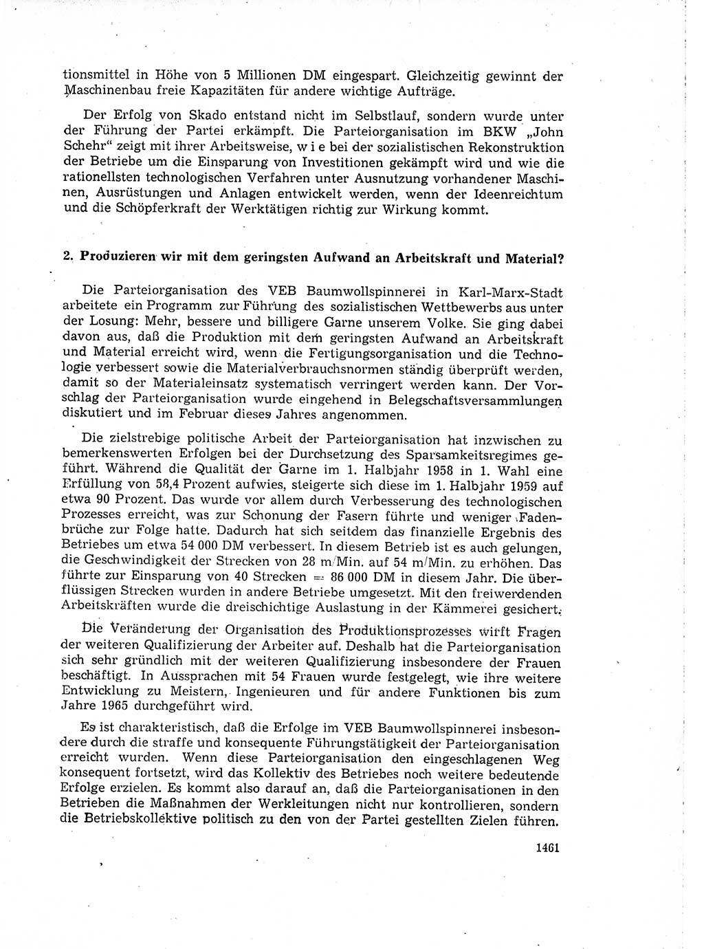 Neuer Weg (NW), Organ des Zentralkomitees (ZK) der SED (Sozialistische Einheitspartei Deutschlands) für Fragen des Parteiaufbaus und des Parteilebens, 14. Jahrgang [Deutsche Demokratische Republik (DDR)] 1959, Seite 1461 (NW ZK SED DDR 1959, S. 1461)