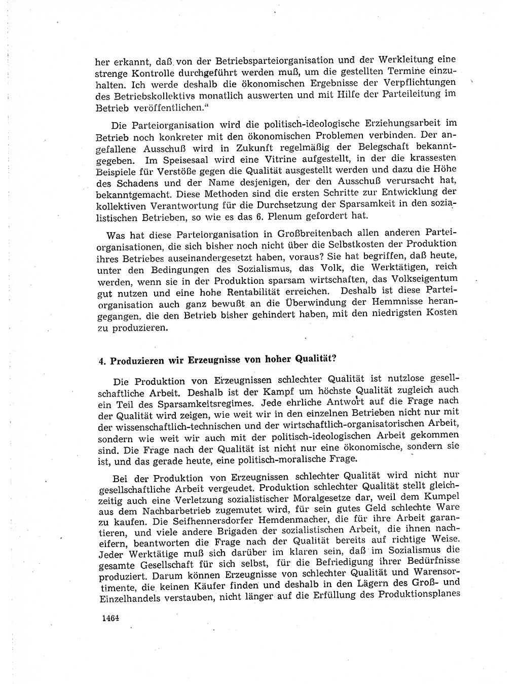 Neuer Weg (NW), Organ des Zentralkomitees (ZK) der SED (Sozialistische Einheitspartei Deutschlands) für Fragen des Parteiaufbaus und des Parteilebens, 14. Jahrgang [Deutsche Demokratische Republik (DDR)] 1959, Seite 1464 (NW ZK SED DDR 1959, S. 1464)