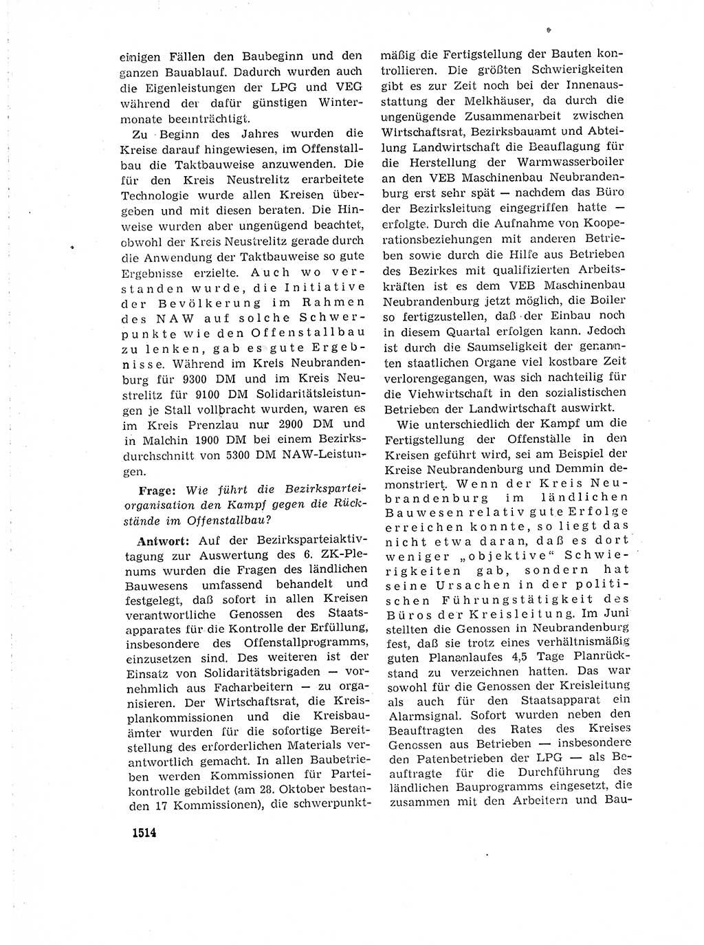 Neuer Weg (NW), Organ des Zentralkomitees (ZK) der SED (Sozialistische Einheitspartei Deutschlands) für Fragen des Parteiaufbaus und des Parteilebens, 14. Jahrgang [Deutsche Demokratische Republik (DDR)] 1959, Seite 1514 (NW ZK SED DDR 1959, S. 1514)