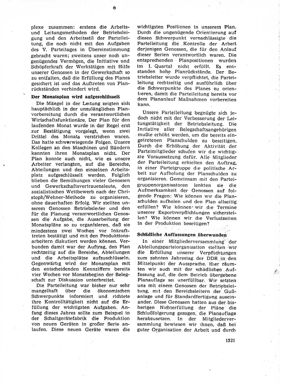 Neuer Weg (NW), Organ des Zentralkomitees (ZK) der SED (Sozialistische Einheitspartei Deutschlands) für Fragen des Parteiaufbaus und des Parteilebens, 14. Jahrgang [Deutsche Demokratische Republik (DDR)] 1959, Seite 1521 (NW ZK SED DDR 1959, S. 1521)