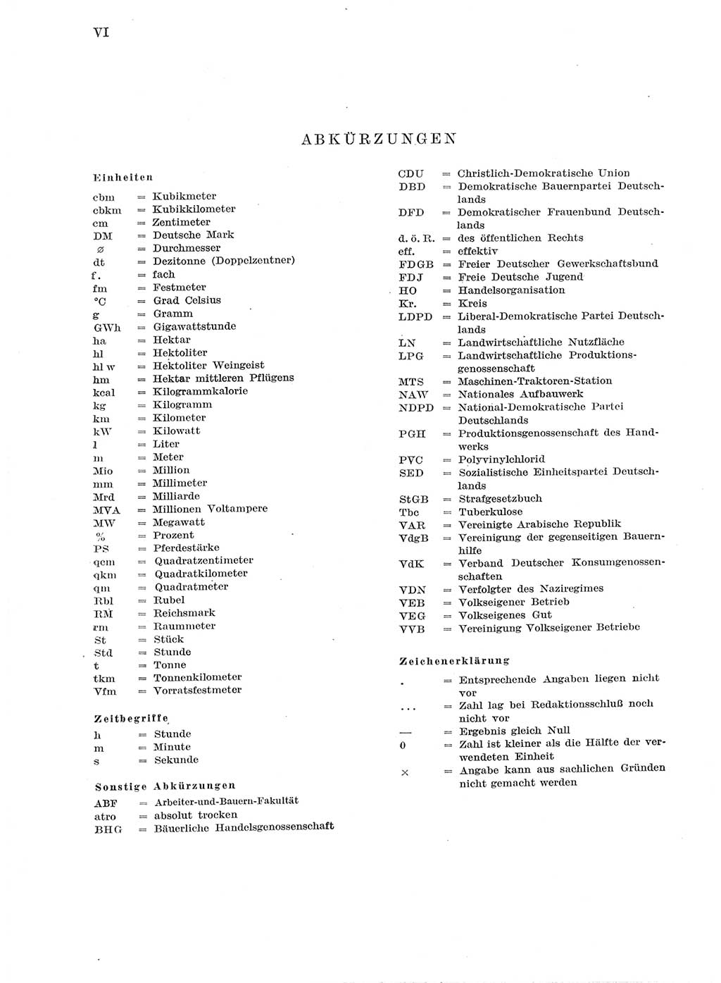 Statistisches Jahrbuch der Deutschen Demokratischen Republik (DDR) 1959, Seite 6 (Stat. Jb. DDR 1959, S. 6)