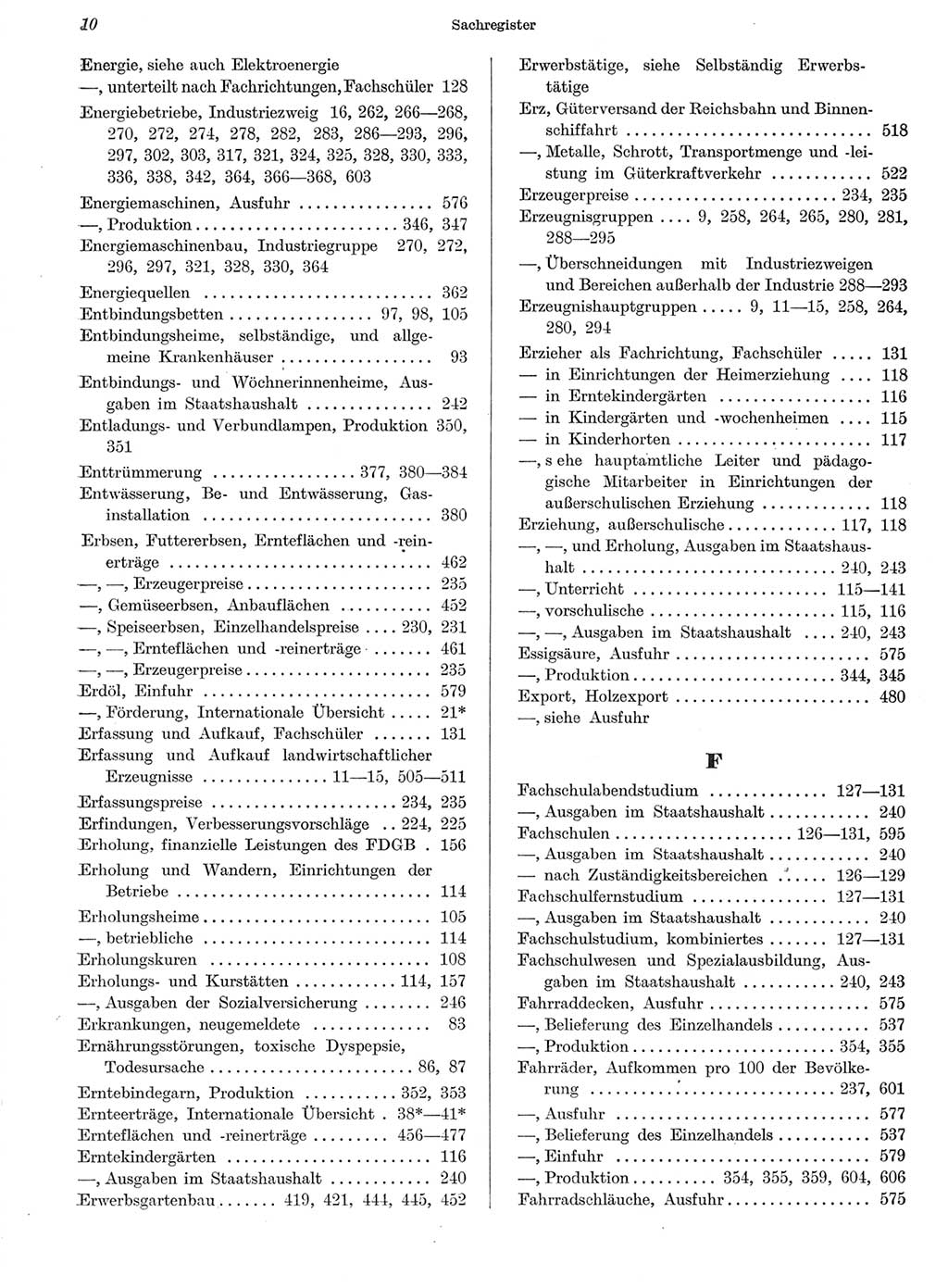 Statistisches Jahrbuch der Deutschen Demokratischen Republik (DDR) 1959, Seite 10 (Stat. Jb. DDR 1959, S. 10)