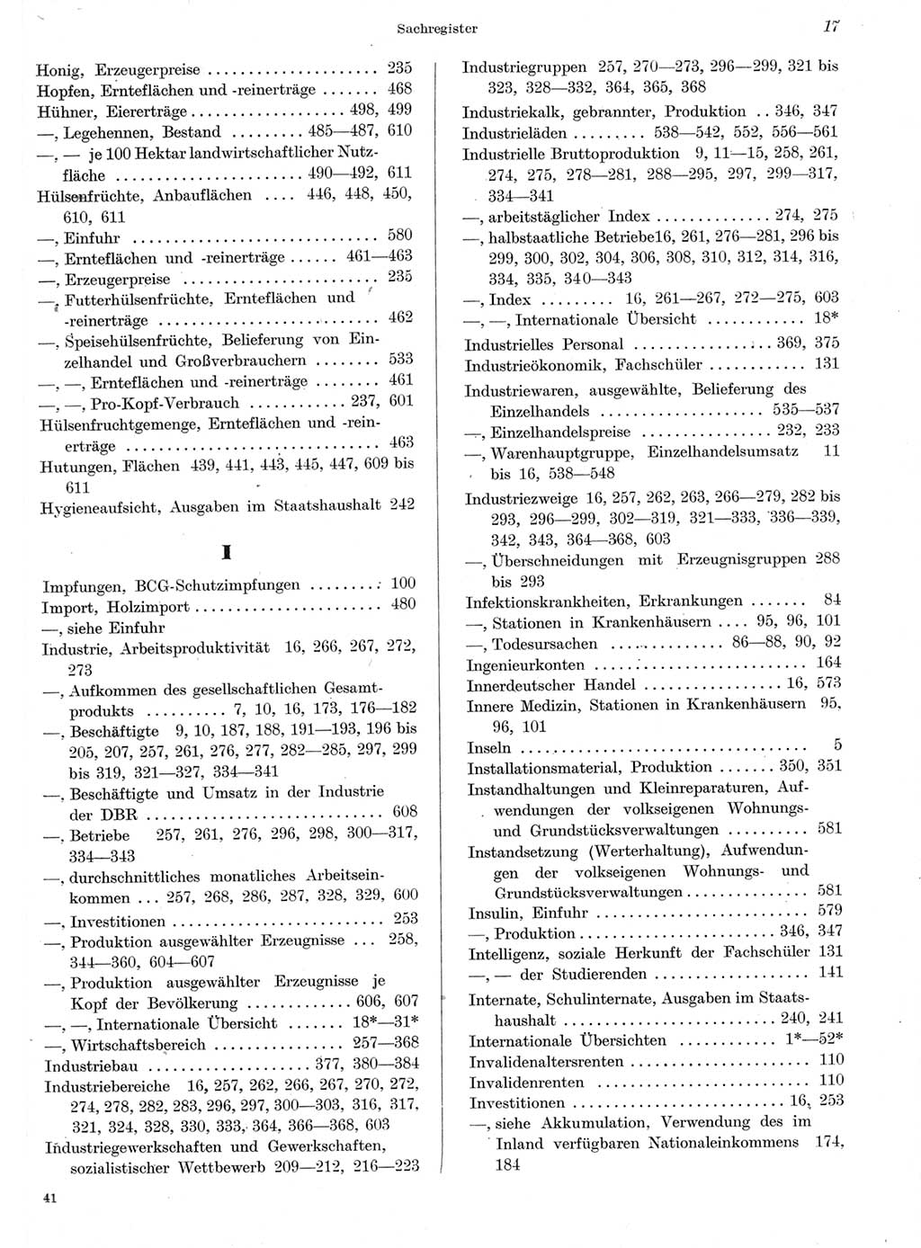 Statistisches Jahrbuch der Deutschen Demokratischen Republik (DDR) 1959, Seite 17 (Stat. Jb. DDR 1959, S. 17)