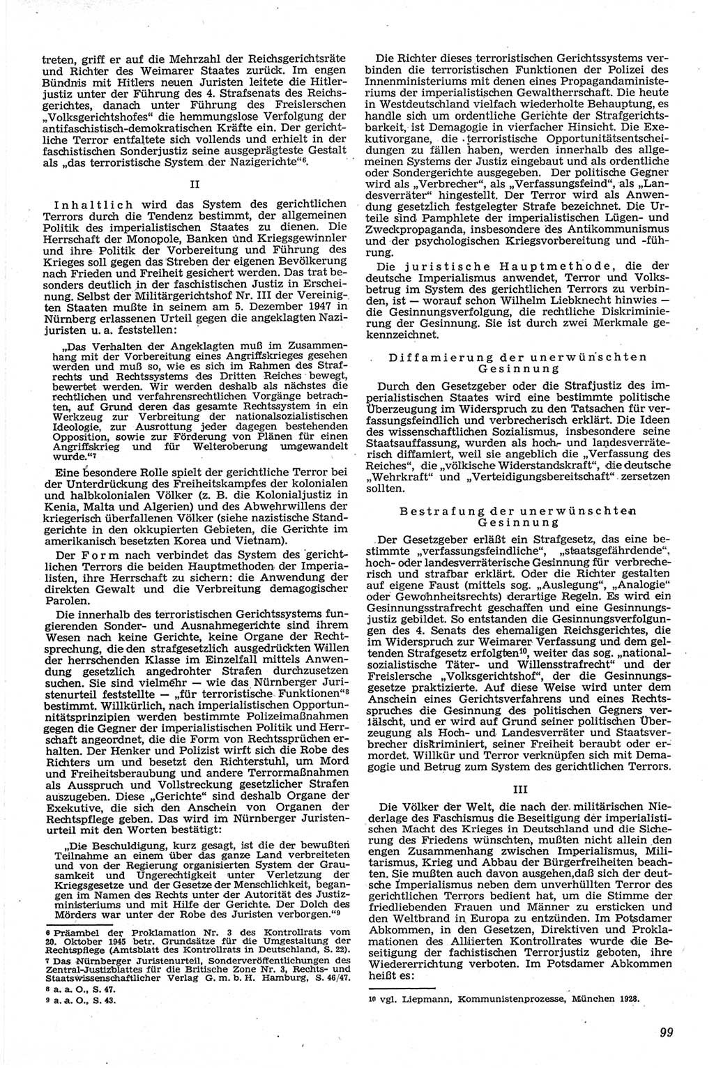 Neue Justiz (NJ), Zeitschrift für Recht und Rechtswissenschaft [Deutsche Demokratische Republik (DDR)], 13. Jahrgang 1959, Seite 99 (NJ DDR 1959, S. 99)