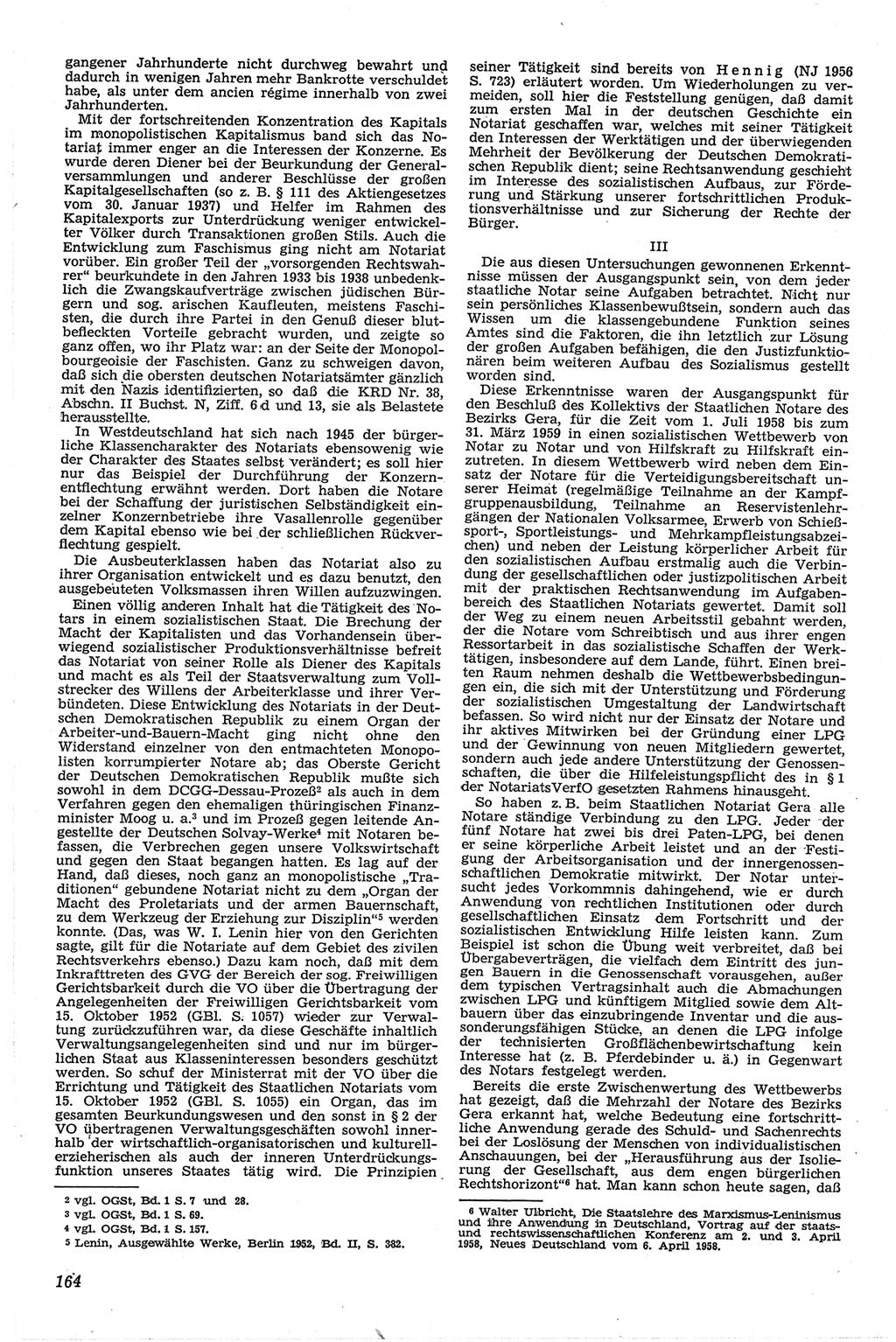 Neue Justiz (NJ), Zeitschrift für Recht und Rechtswissenschaft [Deutsche Demokratische Republik (DDR)], 13. Jahrgang 1959, Seite 164 (NJ DDR 1959, S. 164)