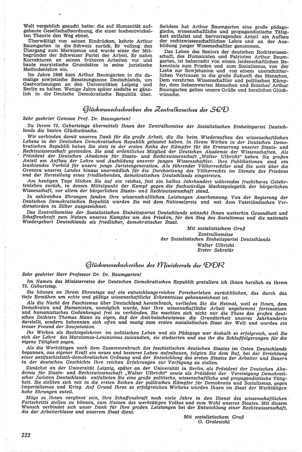 Neue Justiz (NJ), Zeitschrift für Recht und Rechtswissenschaft [Deutsche Demokratische Republik (DDR)], 13. Jahrgang 1959, Seite 222 (NJ DDR 1959, S. 222)