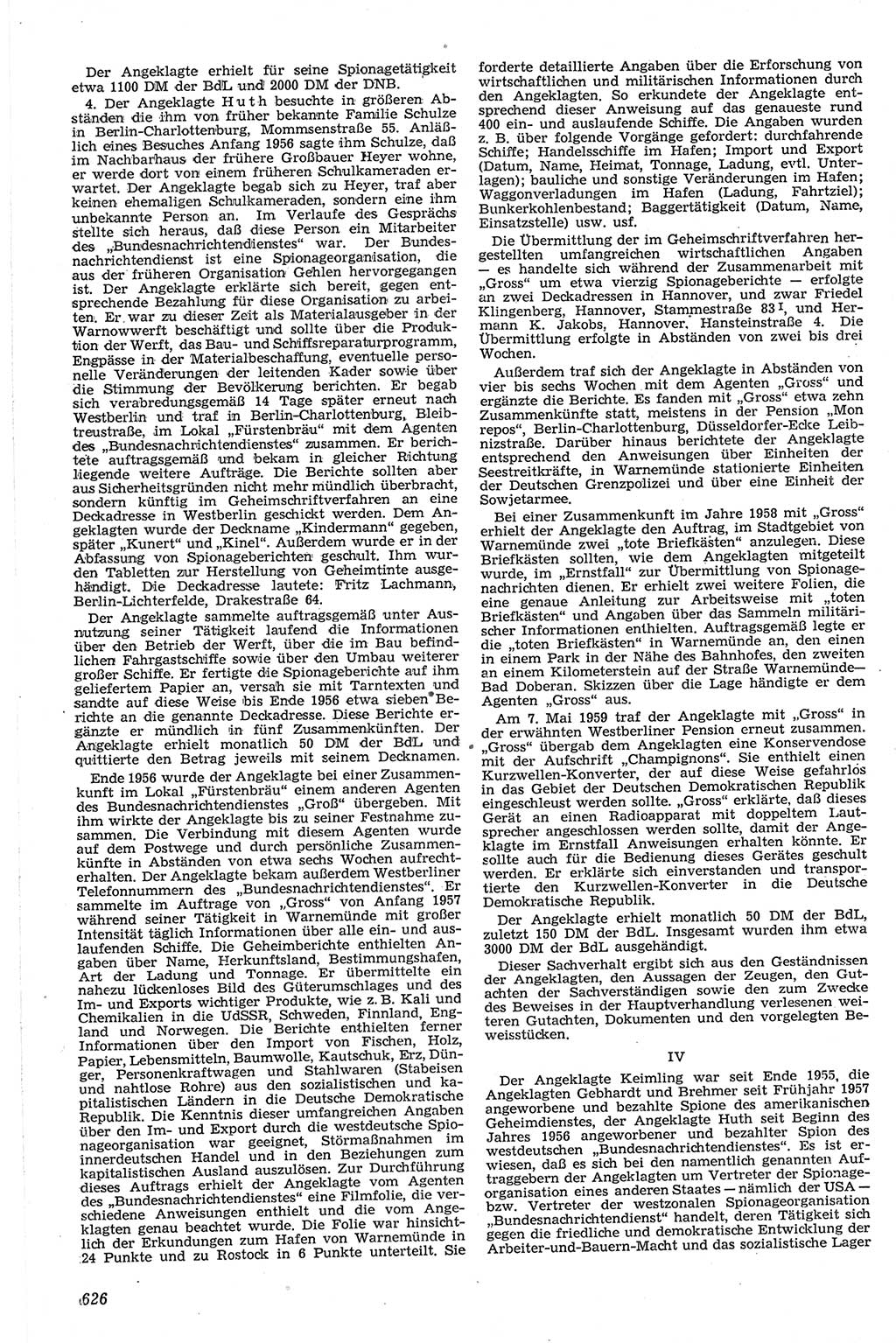 Neue Justiz (NJ), Zeitschrift für Recht und Rechtswissenschaft [Deutsche Demokratische Republik (DDR)], 13. Jahrgang 1959, Seite 626 (NJ DDR 1959, S. 626)