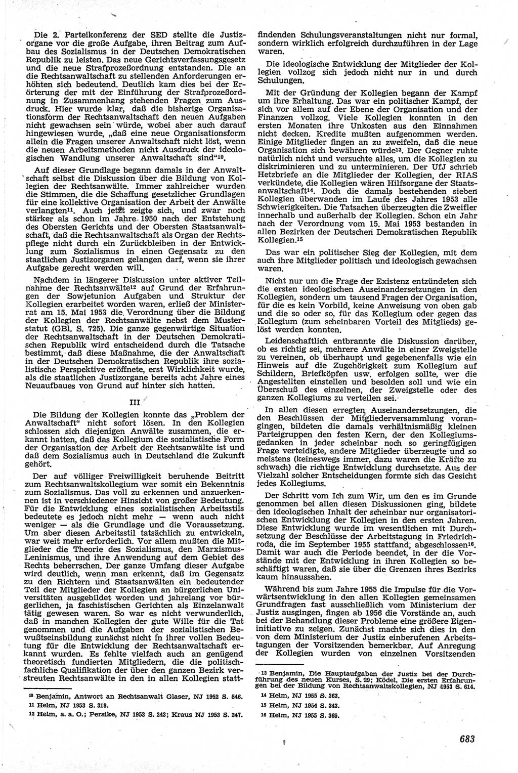 Neue Justiz (NJ), Zeitschrift für Recht und Rechtswissenschaft [Deutsche Demokratische Republik (DDR)], 13. Jahrgang 1959, Seite 683 (NJ DDR 1959, S. 683)
