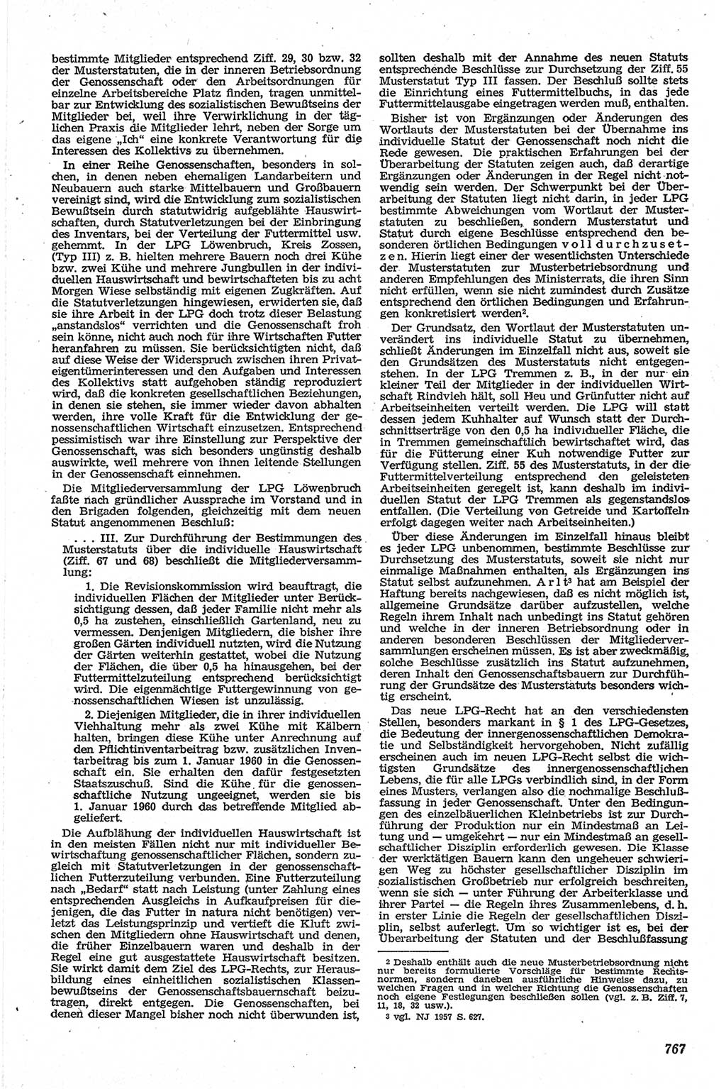 Neue Justiz (NJ), Zeitschrift für Recht und Rechtswissenschaft [Deutsche Demokratische Republik (DDR)], 13. Jahrgang 1959, Seite 767 (NJ DDR 1959, S. 767)