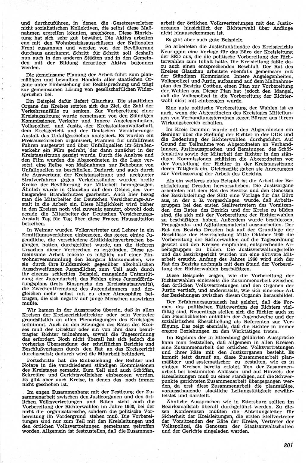 Neue Justiz (NJ), Zeitschrift für Recht und Rechtswissenschaft [Deutsche Demokratische Republik (DDR)], 13. Jahrgang 1959, Seite 801 (NJ DDR 1959, S. 801)