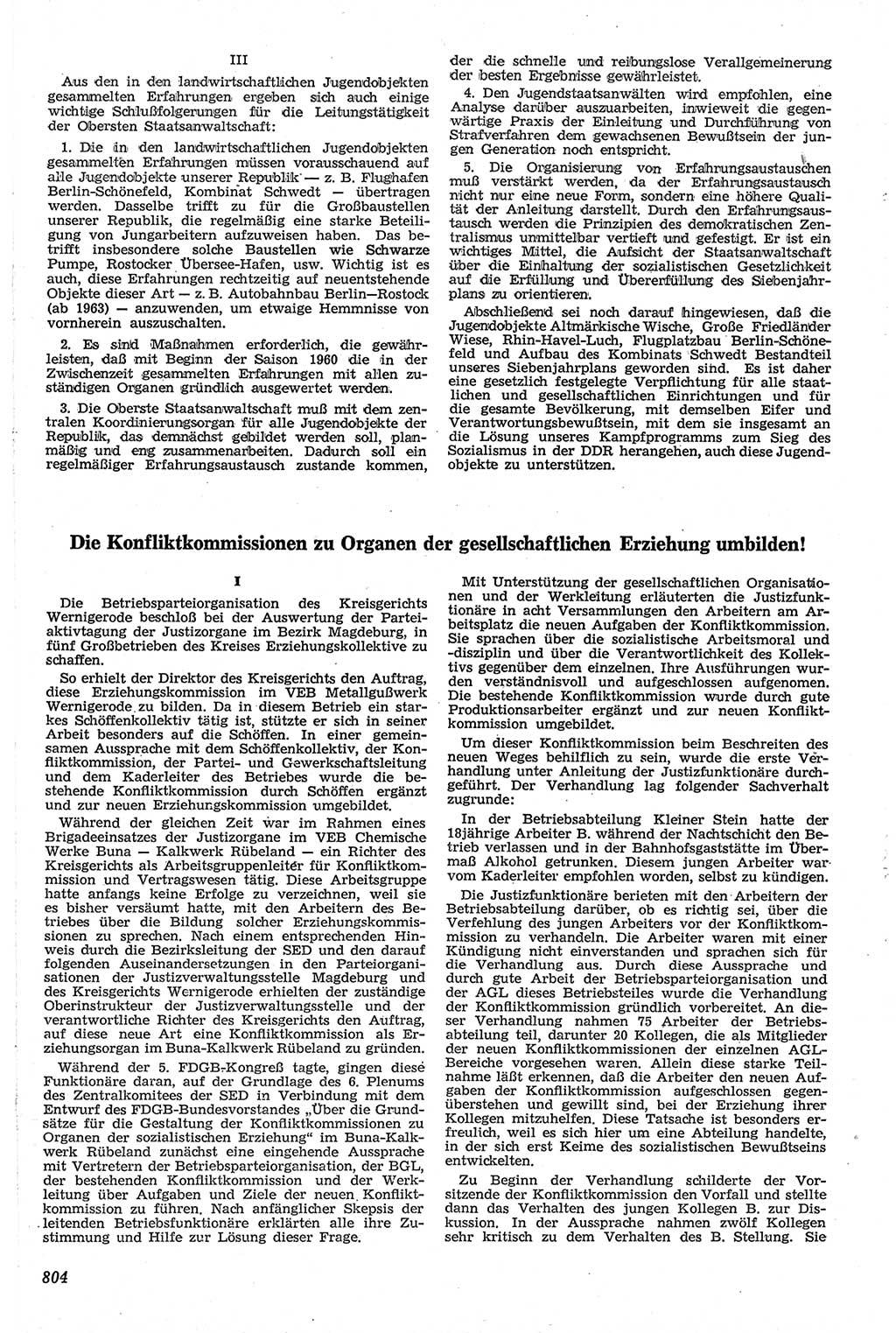 Neue Justiz (NJ), Zeitschrift für Recht und Rechtswissenschaft [Deutsche Demokratische Republik (DDR)], 13. Jahrgang 1959, Seite 804 (NJ DDR 1959, S. 804)
