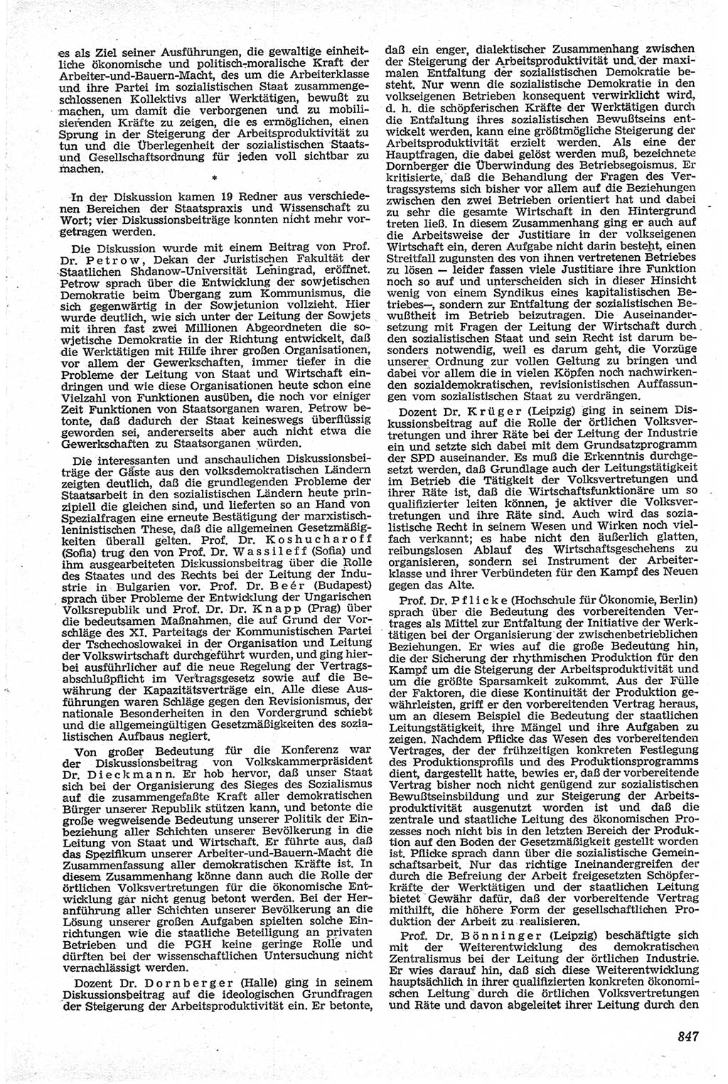 Neue Justiz (NJ), Zeitschrift für Recht und Rechtswissenschaft [Deutsche Demokratische Republik (DDR)], 13. Jahrgang 1959, Seite 847 (NJ DDR 1959, S. 847)