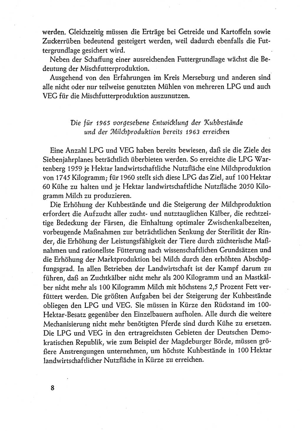 Dokumente der Sozialistischen Einheitspartei Deutschlands (SED) [Deutsche Demokratische Republik (DDR)] 1960-1961, Seite 8 (Dok. SED DDR 1960-1961, S. 8)