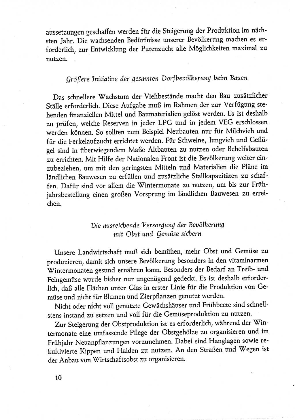 Dokumente der Sozialistischen Einheitspartei Deutschlands (SED) [Deutsche Demokratische Republik (DDR)] 1960-1961, Seite 10 (Dok. SED DDR 1960-1961, S. 10)