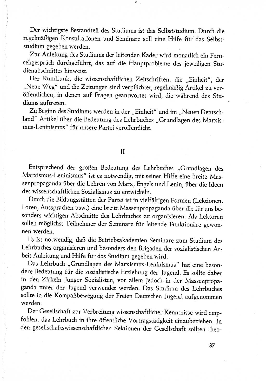 Dokumente der Sozialistischen Einheitspartei Deutschlands (SED) [Deutsche Demokratische Republik (DDR)] 1960-1961, Seite 37 (Dok. SED DDR 1960-1961, S. 37)