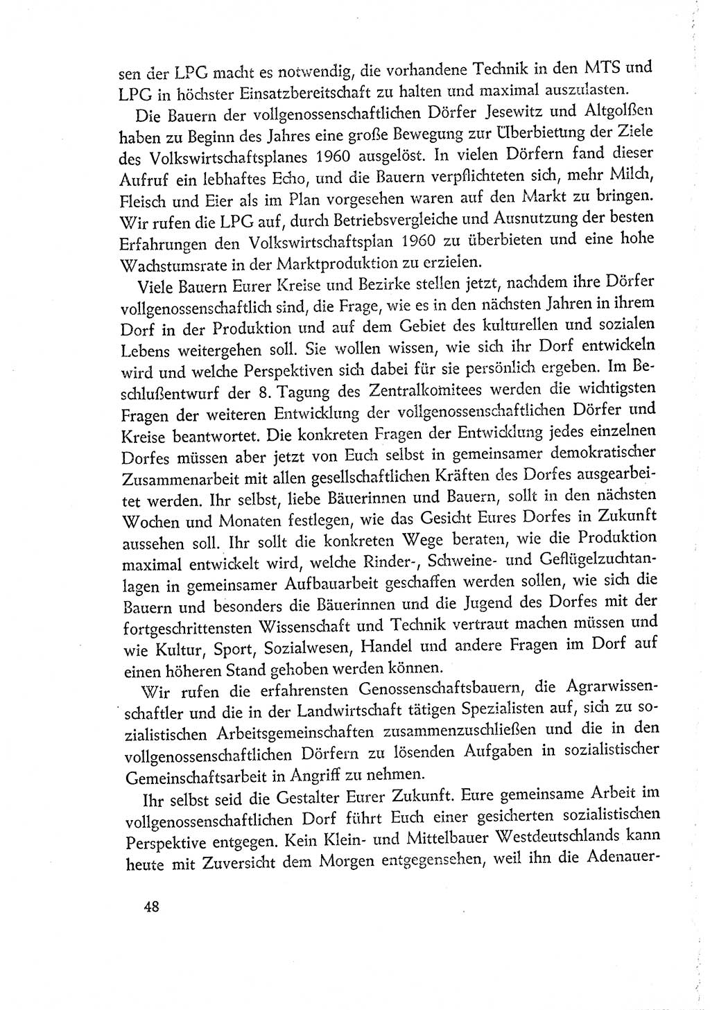 Dokumente der Sozialistischen Einheitspartei Deutschlands (SED) [Deutsche Demokratische Republik (DDR)] 1960-1961, Seite 48 (Dok. SED DDR 1960-1961, S. 48)