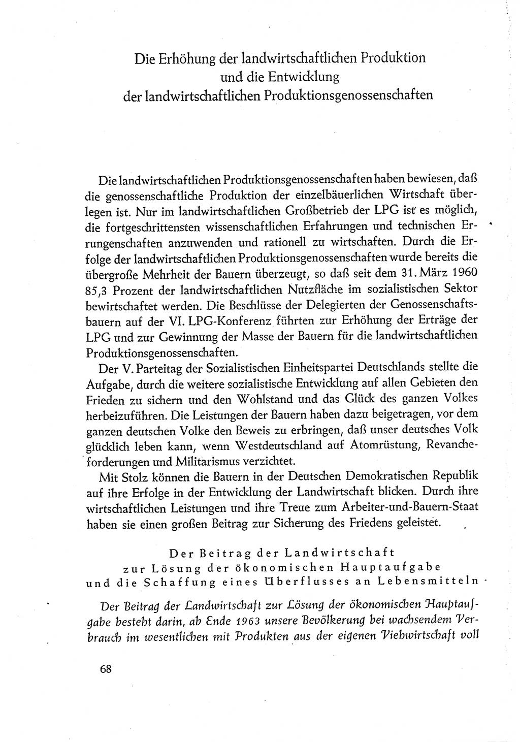 Dokumente der Sozialistischen Einheitspartei Deutschlands (SED) [Deutsche Demokratische Republik (DDR)] 1960-1961, Seite 68 (Dok. SED DDR 1960-1961, S. 68)