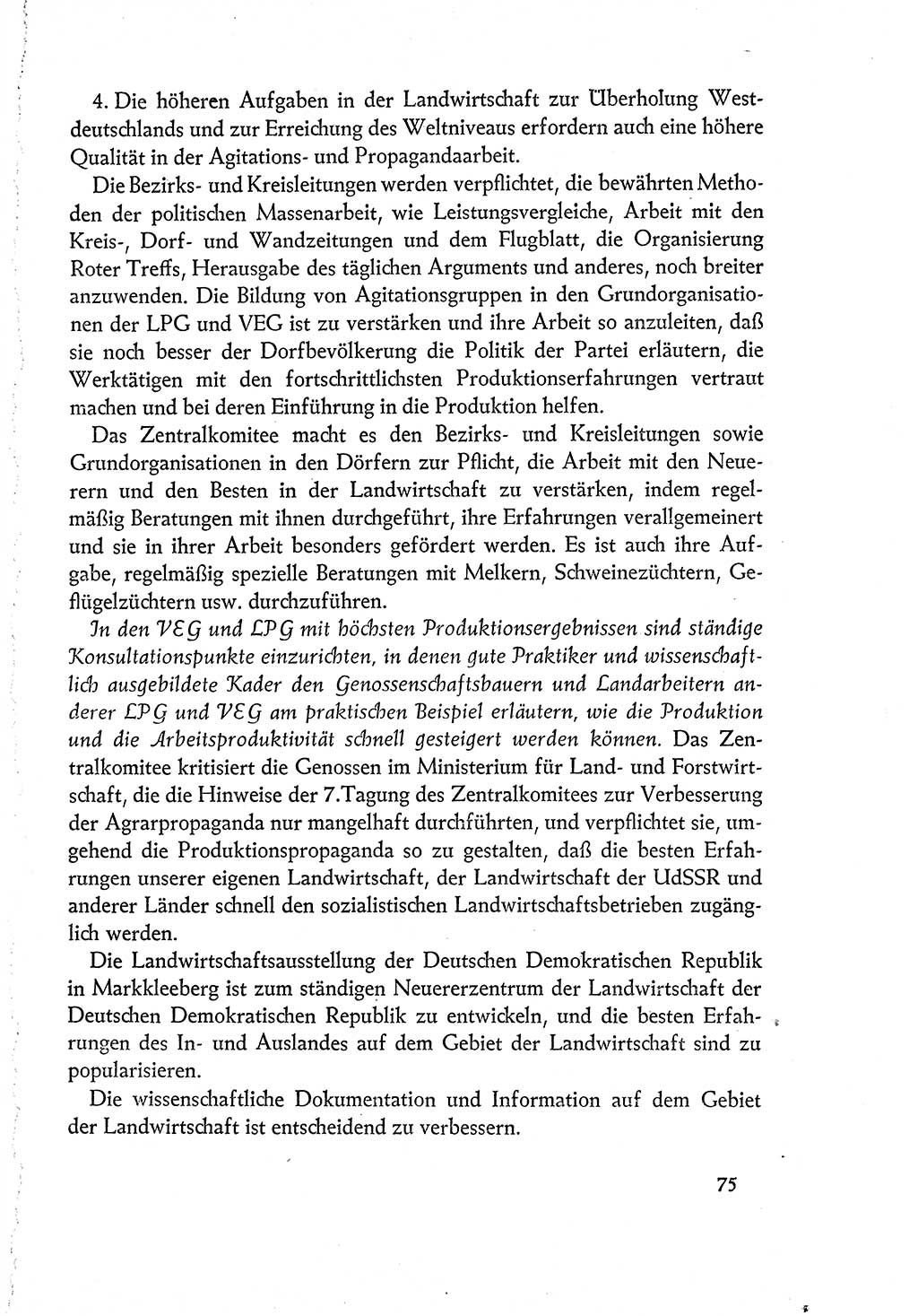 Dokumente der Sozialistischen Einheitspartei Deutschlands (SED) [Deutsche Demokratische Republik (DDR)] 1960-1961, Seite 75 (Dok. SED DDR 1960-1961, S. 75)