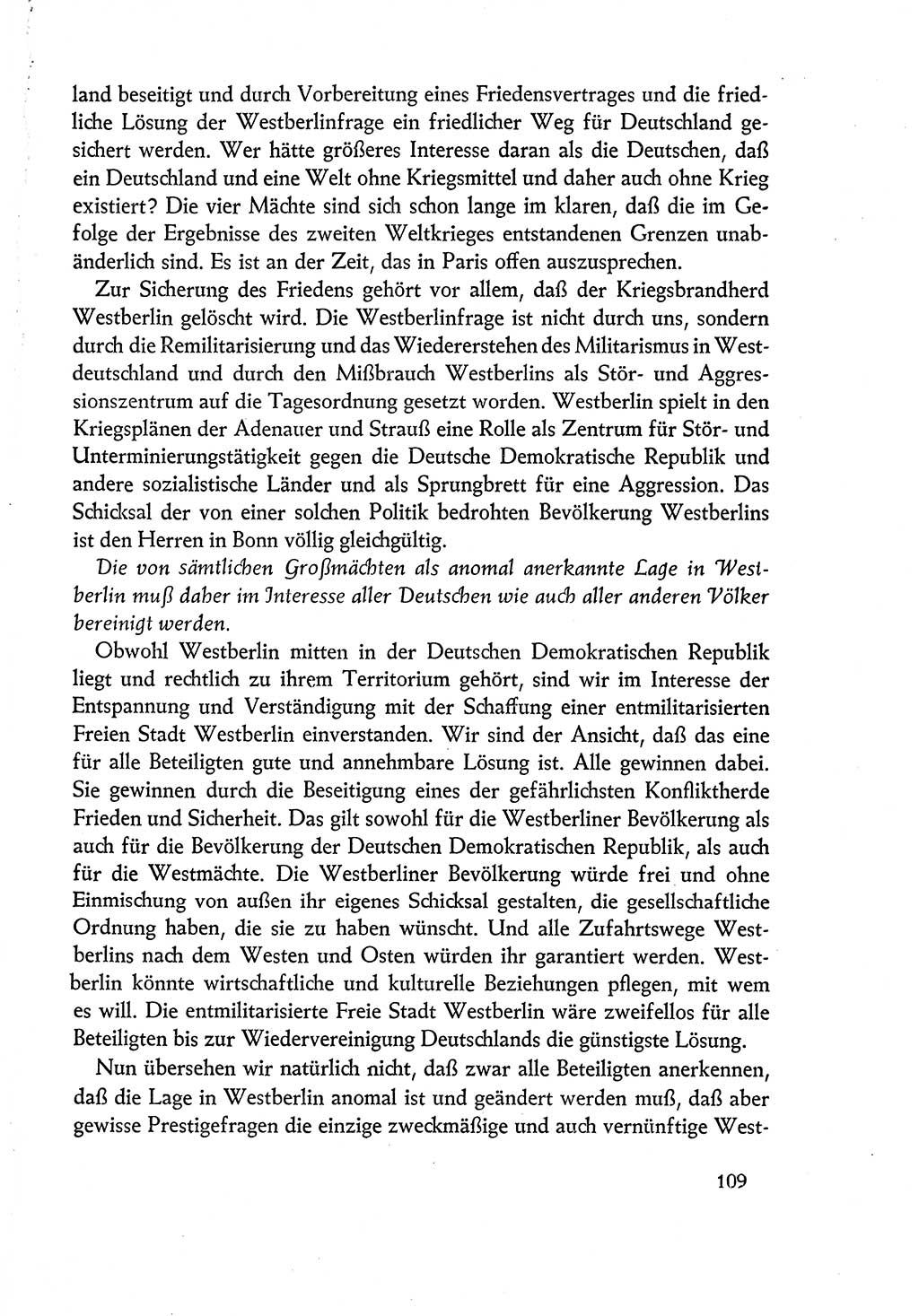 Dokumente der Sozialistischen Einheitspartei Deutschlands (SED) [Deutsche Demokratische Republik (DDR)] 1960-1961, Seite 109 (Dok. SED DDR 1960-1961, S. 109)
