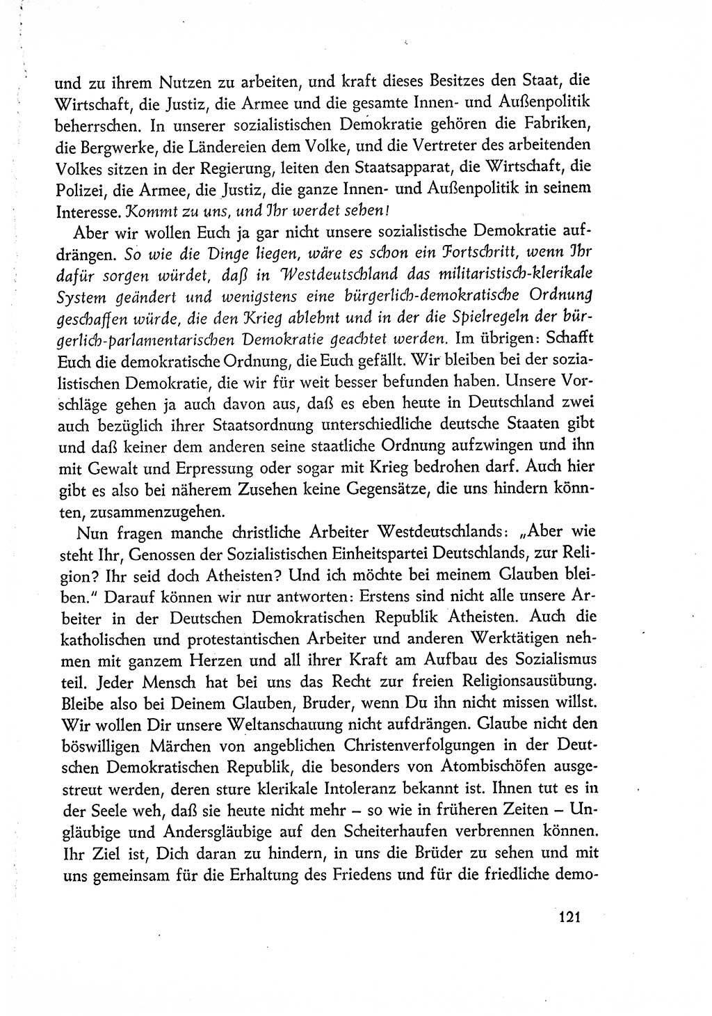 Dokumente der Sozialistischen Einheitspartei Deutschlands (SED) [Deutsche Demokratische Republik (DDR)] 1960-1961, Seite 121 (Dok. SED DDR 1960-1961, S. 121)