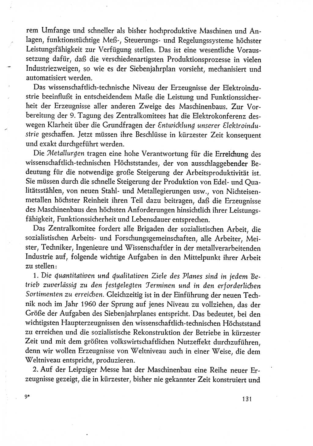 Dokumente der Sozialistischen Einheitspartei Deutschlands (SED) [Deutsche Demokratische Republik (DDR)] 1960-1961, Seite 131 (Dok. SED DDR 1960-1961, S. 131)