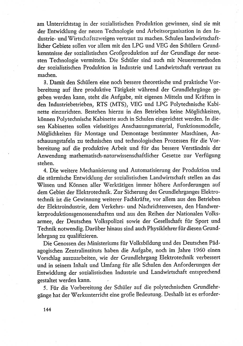 Dokumente der Sozialistischen Einheitspartei Deutschlands (SED) [Deutsche Demokratische Republik (DDR)] 1960-1961, Seite 144 (Dok. SED DDR 1960-1961, S. 144)