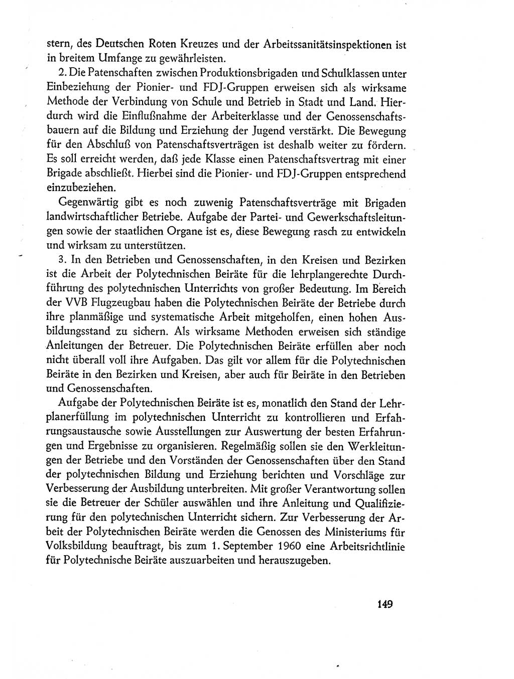 Dokumente der Sozialistischen Einheitspartei Deutschlands (SED) [Deutsche Demokratische Republik (DDR)] 1960-1961, Seite 149 (Dok. SED DDR 1960-1961, S. 149)