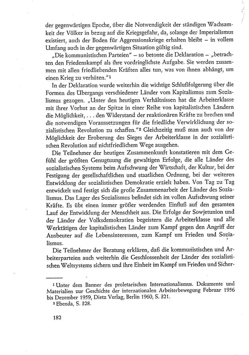 Dokumente der Sozialistischen Einheitspartei Deutschlands (SED) [Deutsche Demokratische Republik (DDR)] 1960-1961, Seite 182 (Dok. SED DDR 1960-1961, S. 182)