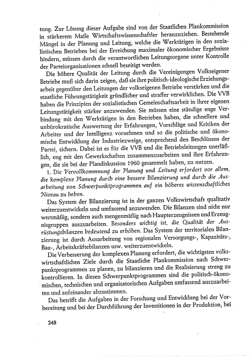 Dokumente der Sozialistischen Einheitspartei Deutschlands (SED) [Deutsche Demokratische Republik (DDR)] 1960-1961, Seite 248 (Dok. SED DDR 1960-1961, S. 248)