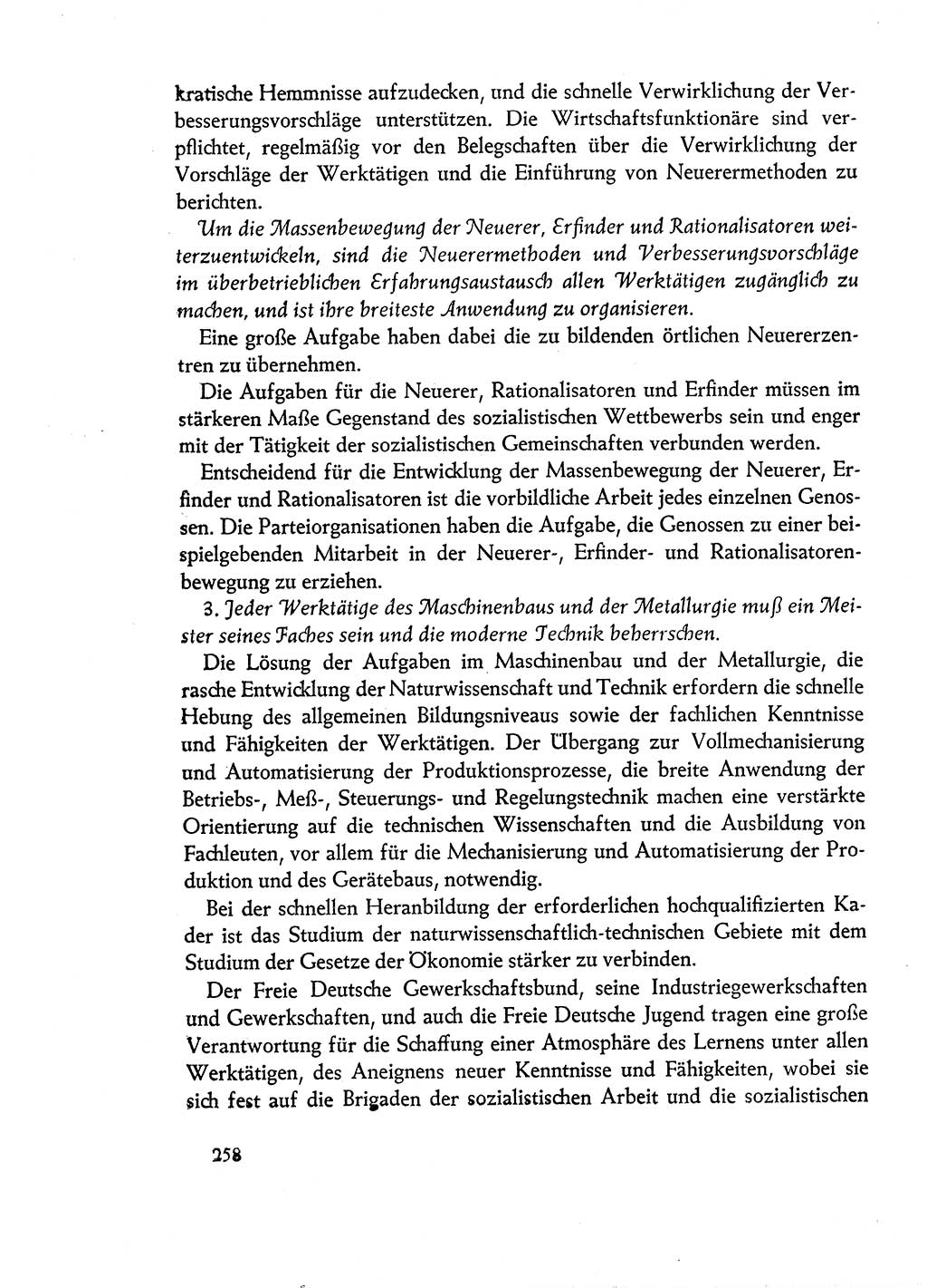 Dokumente der Sozialistischen Einheitspartei Deutschlands (SED) [Deutsche Demokratische Republik (DDR)] 1960-1961, Seite 258 (Dok. SED DDR 1960-1961, S. 258)