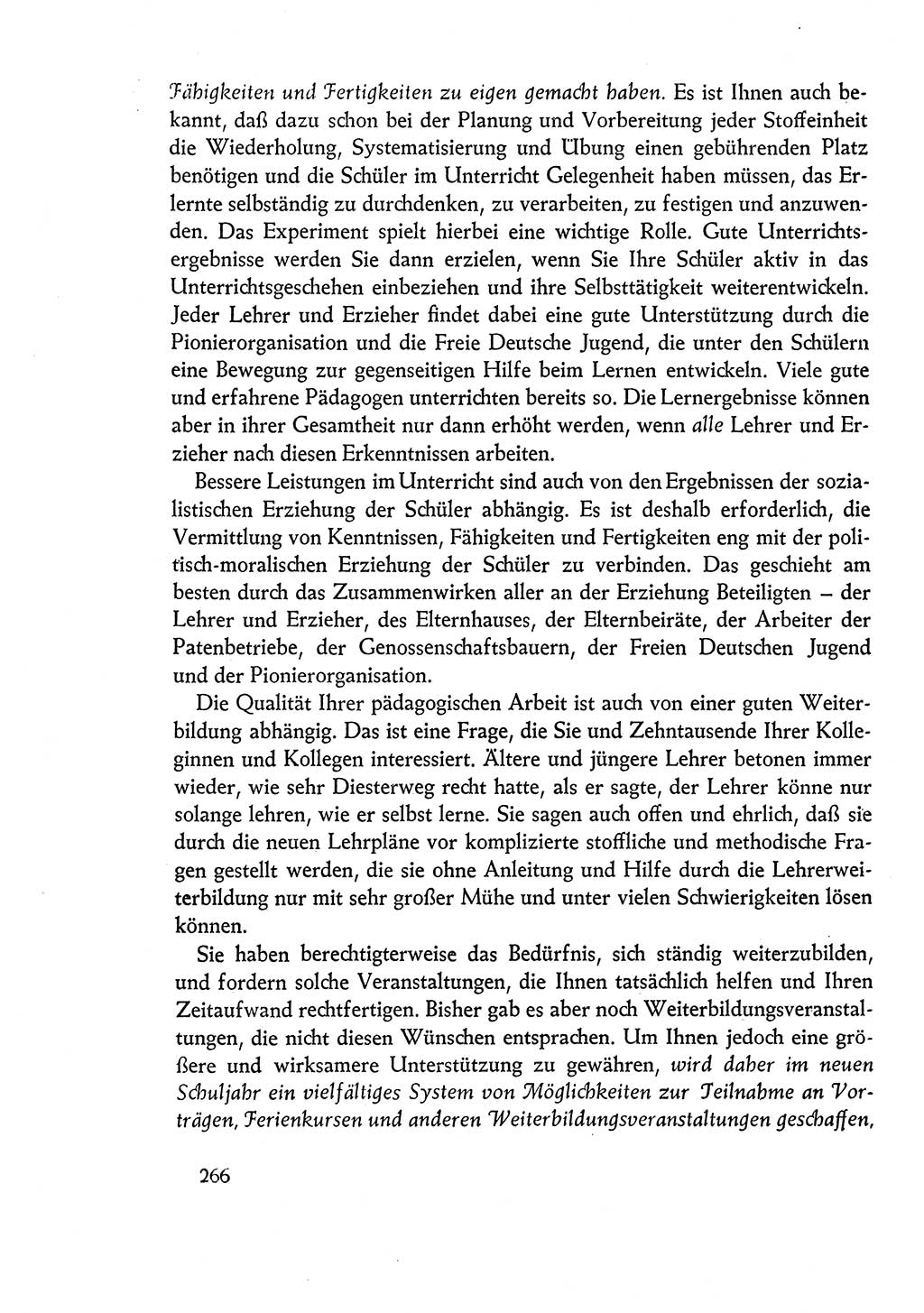 Dokumente der Sozialistischen Einheitspartei Deutschlands (SED) [Deutsche Demokratische Republik (DDR)] 1960-1961, Seite 266 (Dok. SED DDR 1960-1961, S. 266)