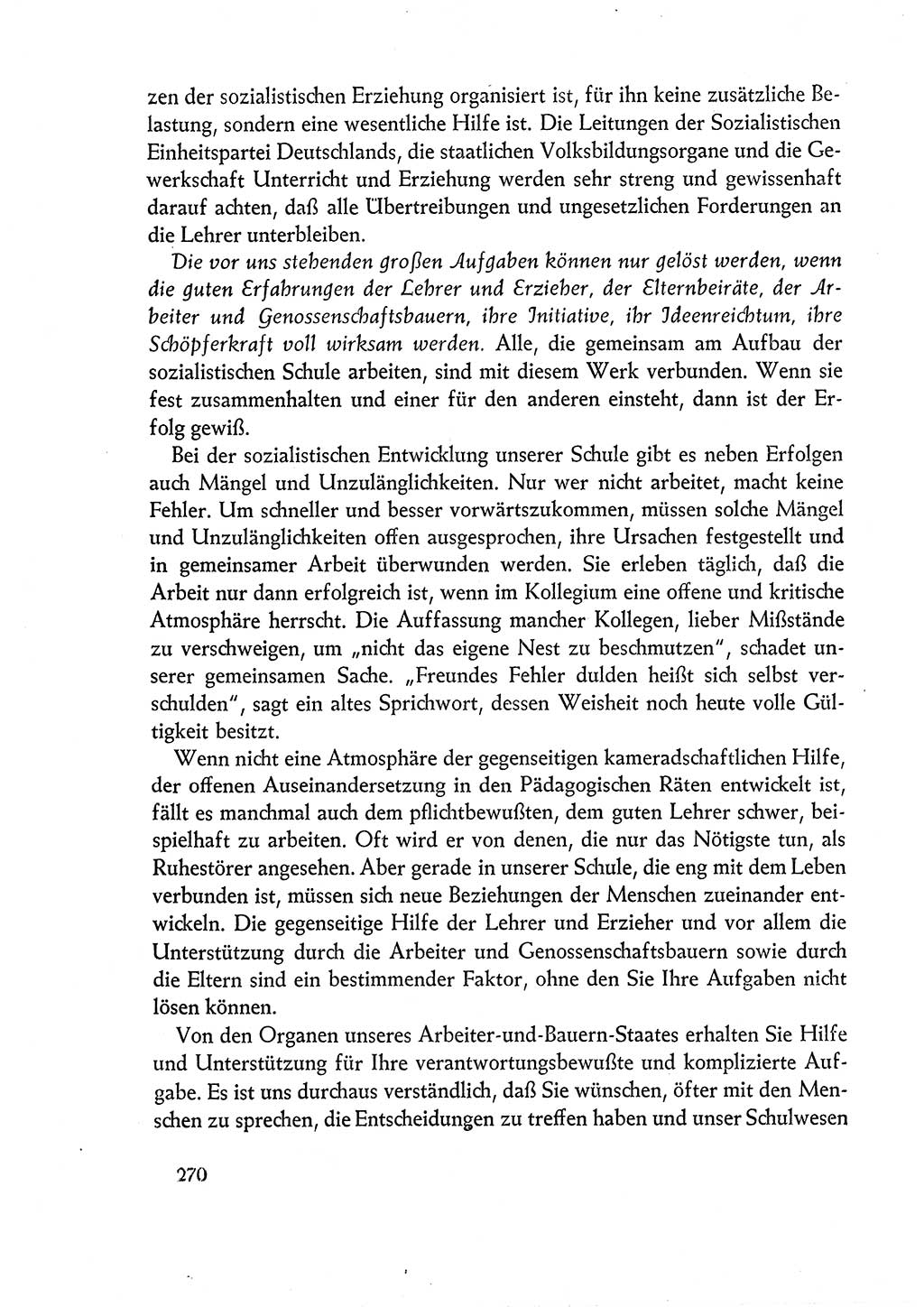 Dokumente der Sozialistischen Einheitspartei Deutschlands (SED) [Deutsche Demokratische Republik (DDR)] 1960-1961, Seite 270 (Dok. SED DDR 1960-1961, S. 270)