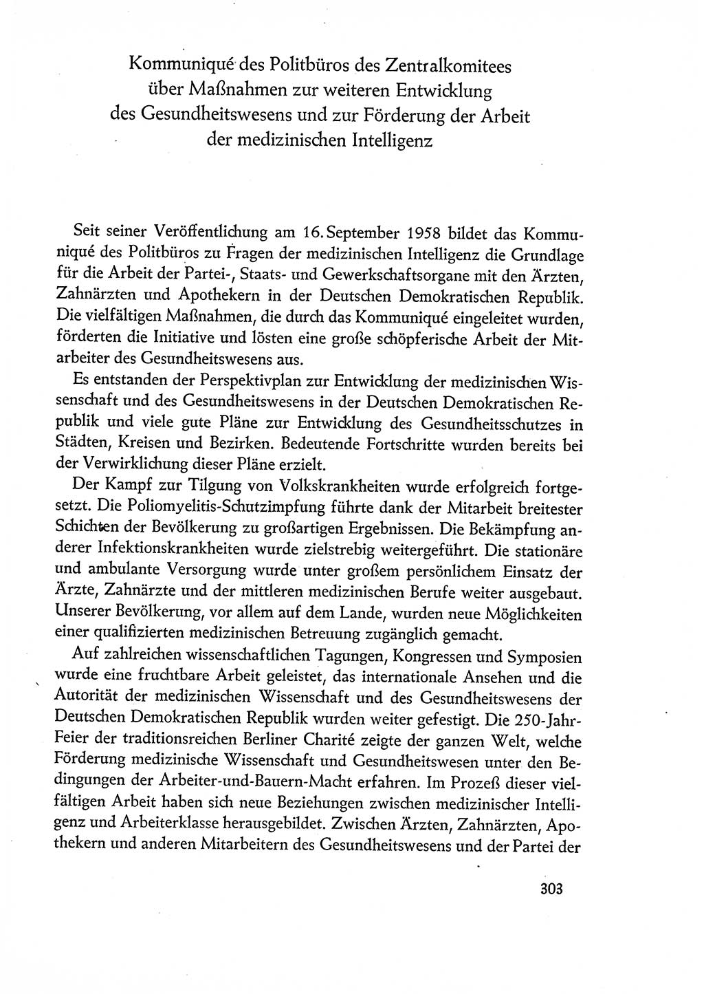 Dokumente der Sozialistischen Einheitspartei Deutschlands (SED) [Deutsche Demokratische Republik (DDR)] 1960-1961, Seite 303 (Dok. SED DDR 1960-1961, S. 303)