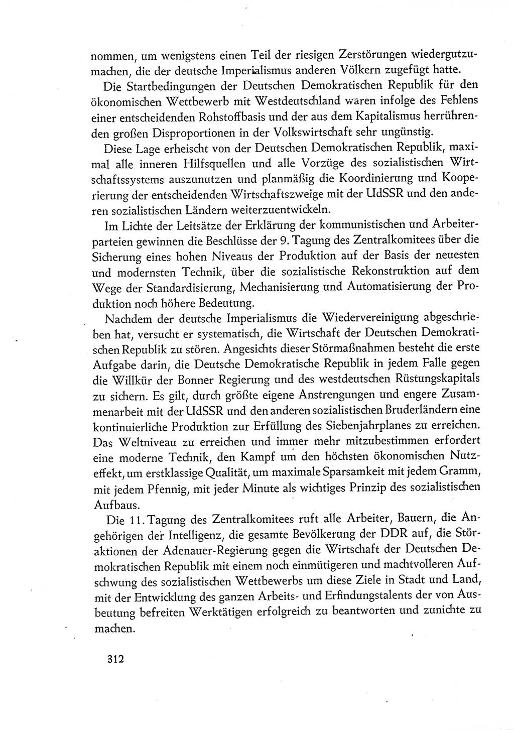 Dokumente der Sozialistischen Einheitspartei Deutschlands (SED) [Deutsche Demokratische Republik (DDR)] 1960-1961, Seite 312 (Dok. SED DDR 1960-1961, S. 312)