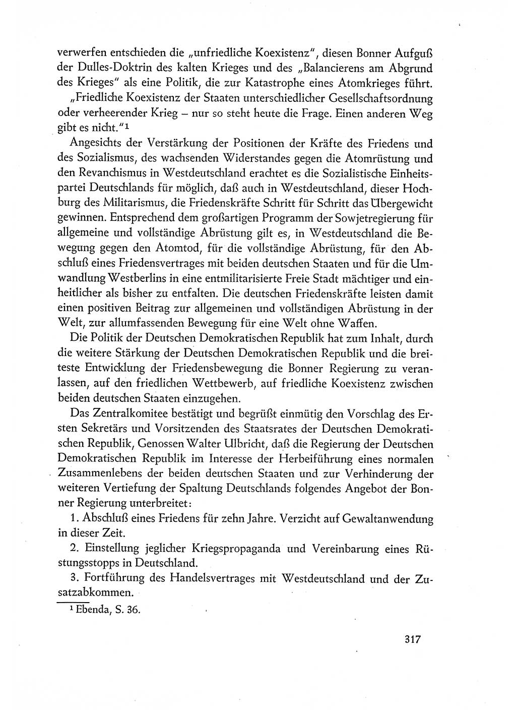 Dokumente der Sozialistischen Einheitspartei Deutschlands (SED) [Deutsche Demokratische Republik (DDR)] 1960-1961, Seite 317 (Dok. SED DDR 1960-1961, S. 317)