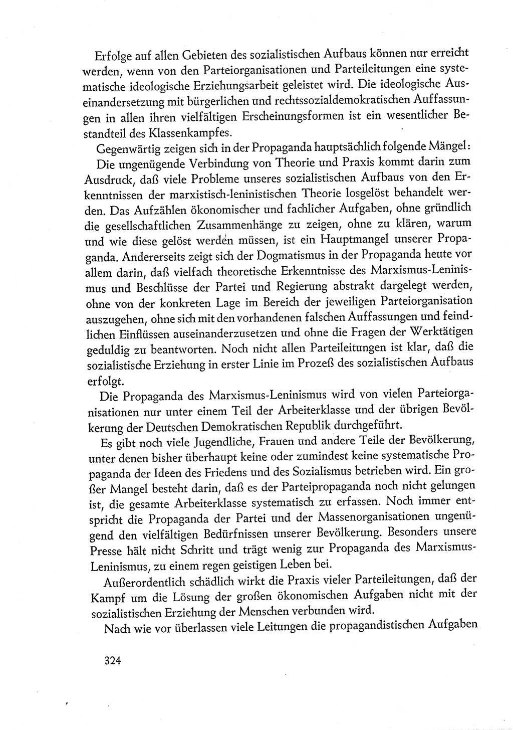 Dokumente der Sozialistischen Einheitspartei Deutschlands (SED) [Deutsche Demokratische Republik (DDR)] 1960-1961, Seite 324 (Dok. SED DDR 1960-1961, S. 324)