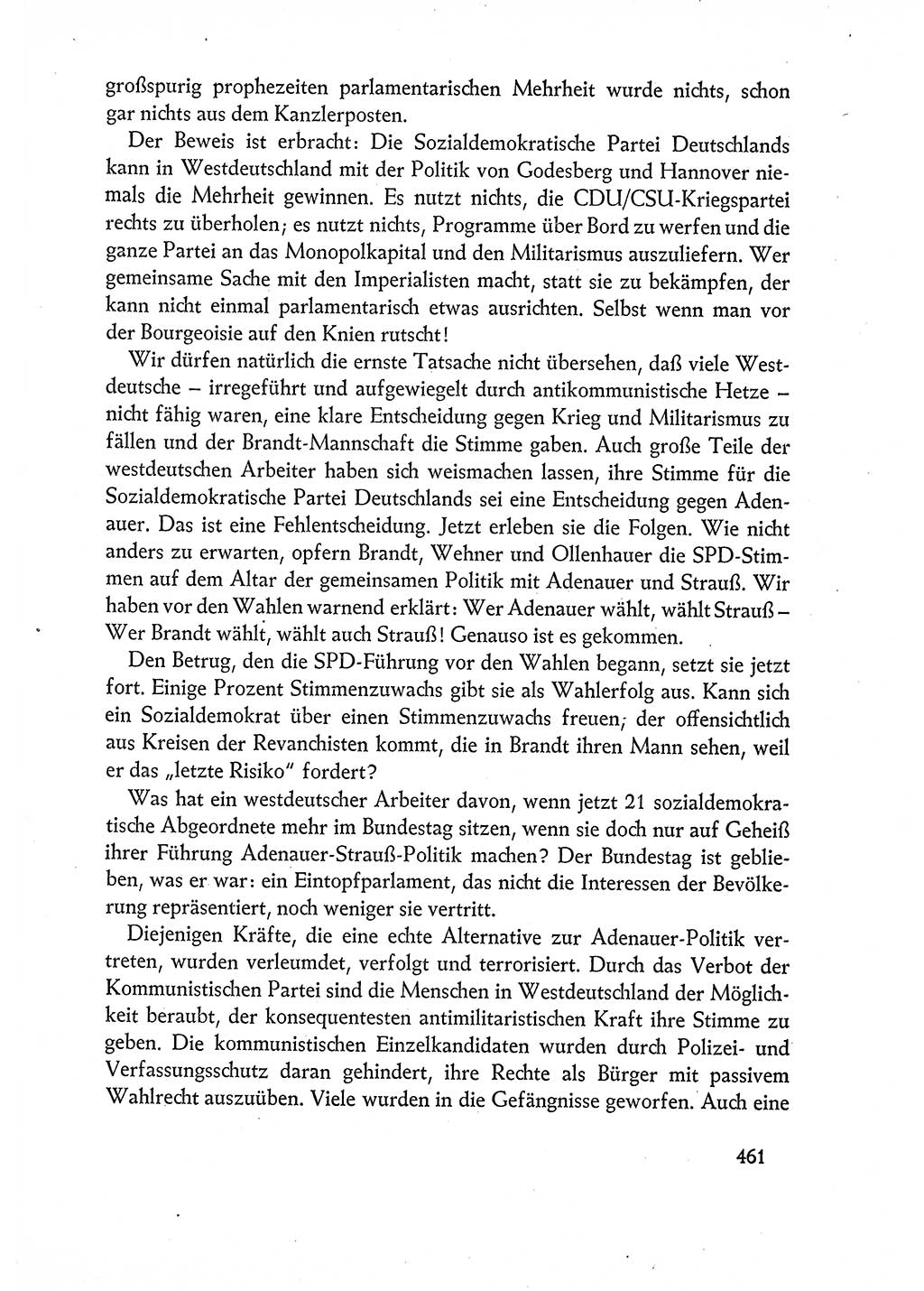 Dokumente der Sozialistischen Einheitspartei Deutschlands (SED) [Deutsche Demokratische Republik (DDR)] 1960-1961, Seite 461 (Dok. SED DDR 1960-1961, S. 461)