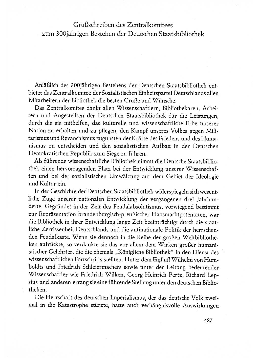 Dokumente der Sozialistischen Einheitspartei Deutschlands (SED) [Deutsche Demokratische Republik (DDR)] 1960-1961, Seite 487 (Dok. SED DDR 1960-1961, S. 487)