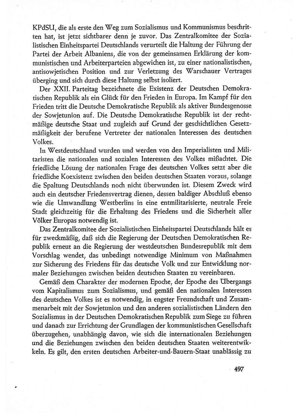 Dokumente der Sozialistischen Einheitspartei Deutschlands (SED) [Deutsche Demokratische Republik (DDR)] 1960-1961, Seite 497 (Dok. SED DDR 1960-1961, S. 497)