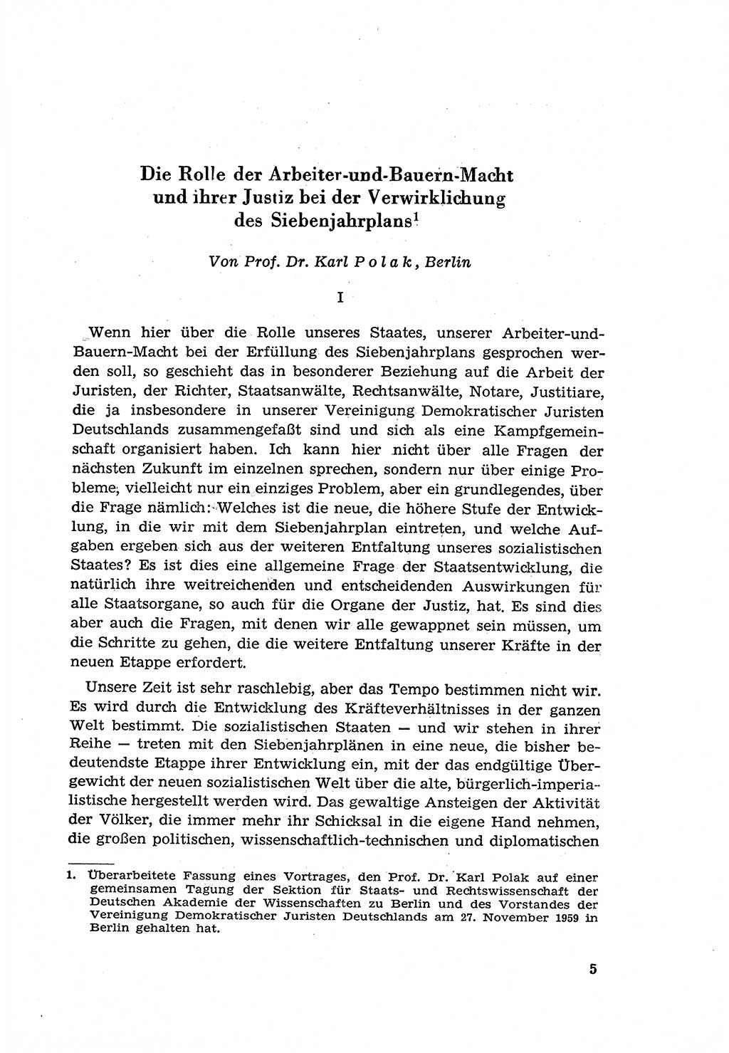 Zur Entwicklung des sozialistischen Strafrechts der Deutschen Demokratischen Republik (DDR) 1960, Seite 5 (Entw. soz. Strafr. DDR 1960, S. 5)