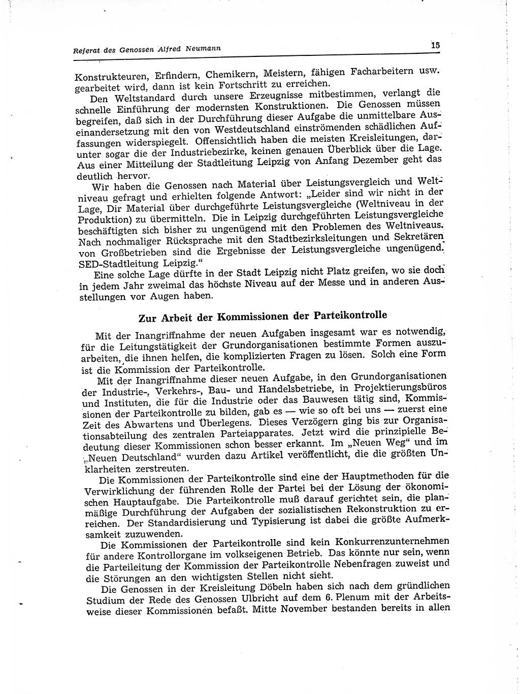 Neuer Weg (NW), Organ des Zentralkomitees (ZK) der SED (Sozialistische Einheitspartei Deutschlands) für Fragen des Parteilebens, 15. Jahrgang [Deutsche Demokratische Republik (DDR)] 1960, Seite 15 (NW ZK SED DDR 1960, S. 15)