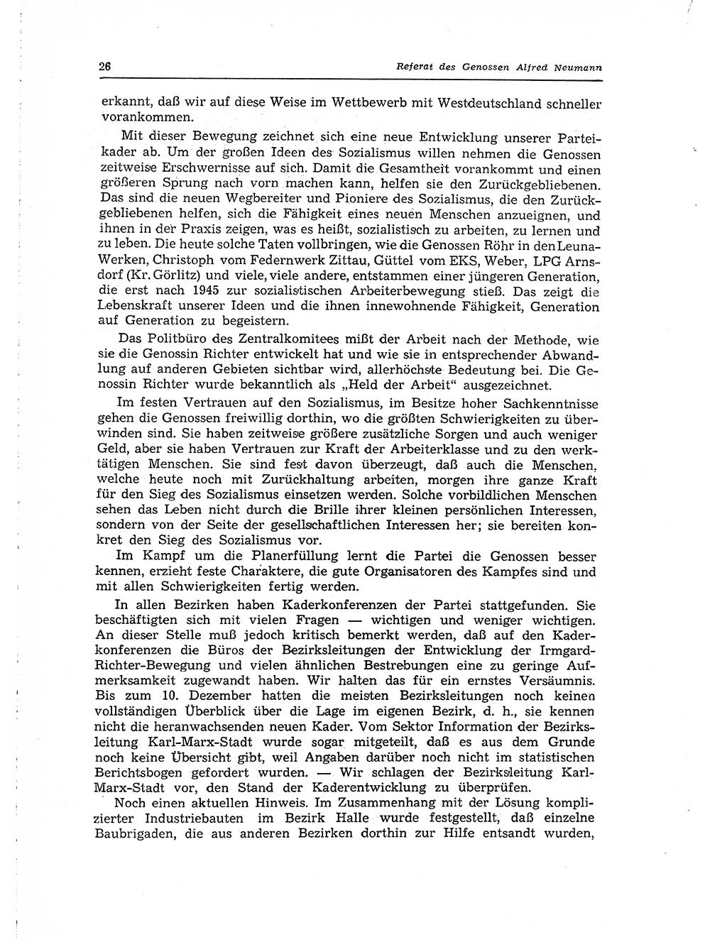 Neuer Weg (NW), Organ des Zentralkomitees (ZK) der SED (Sozialistische Einheitspartei Deutschlands) für Fragen des Parteilebens, 15. Jahrgang [Deutsche Demokratische Republik (DDR)] 1960, Seite 26 (NW ZK SED DDR 1960, S. 26)