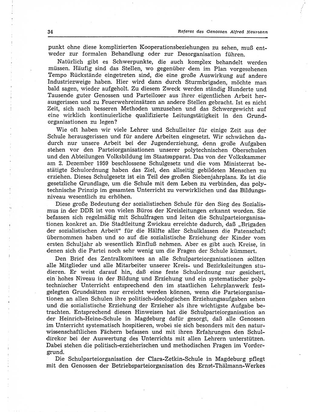 Neuer Weg (NW), Organ des Zentralkomitees (ZK) der SED (Sozialistische Einheitspartei Deutschlands) für Fragen des Parteilebens, 15. Jahrgang [Deutsche Demokratische Republik (DDR)] 1960, Seite 34 (NW ZK SED DDR 1960, S. 34)