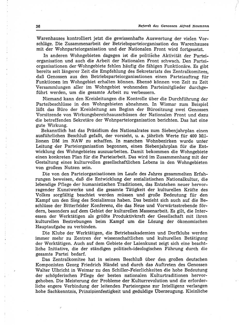 Neuer Weg (NW), Organ des Zentralkomitees (ZK) der SED (Sozialistische Einheitspartei Deutschlands) für Fragen des Parteilebens, 15. Jahrgang [Deutsche Demokratische Republik (DDR)] 1960, Seite 36 (NW ZK SED DDR 1960, S. 36)